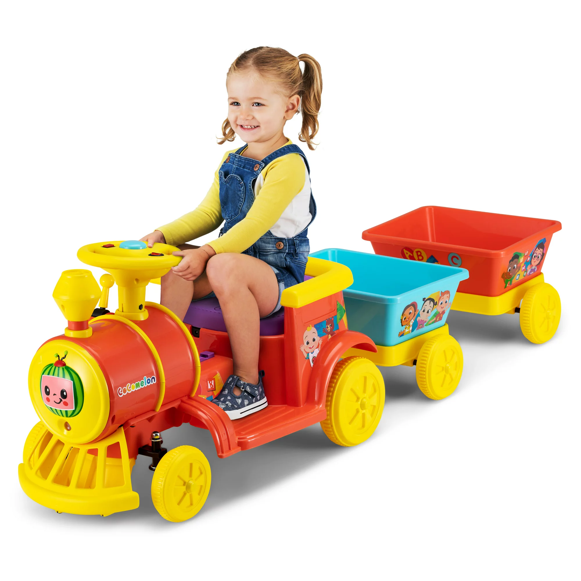 CoComelon Choo Choo Train 6V Ride-On Toy By Kid Trax. One Rider