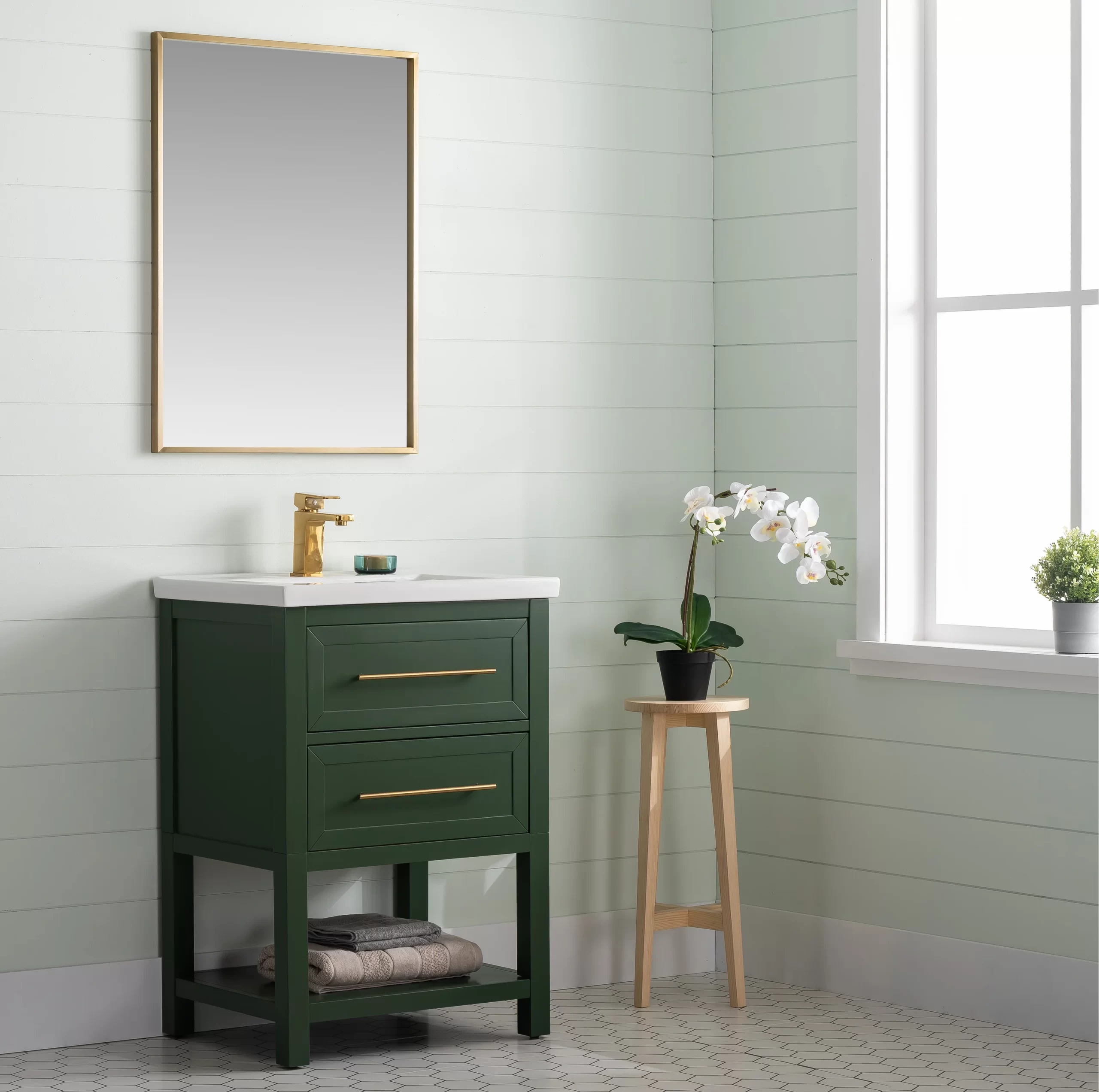 Breakwater Bay Timko 24” Free-standing Single Bathroom Vanity. Muir?Green