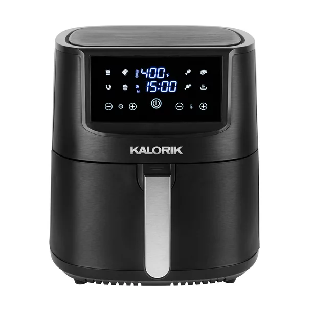 Kalorik 8 Qt Digital Touchscreen Air Fryer With Trivet. Black FT 51503 BK