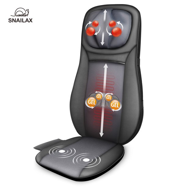 Snailax Shiatsu Back Massager With Heat. Deep Tissue Massage Chair Pad