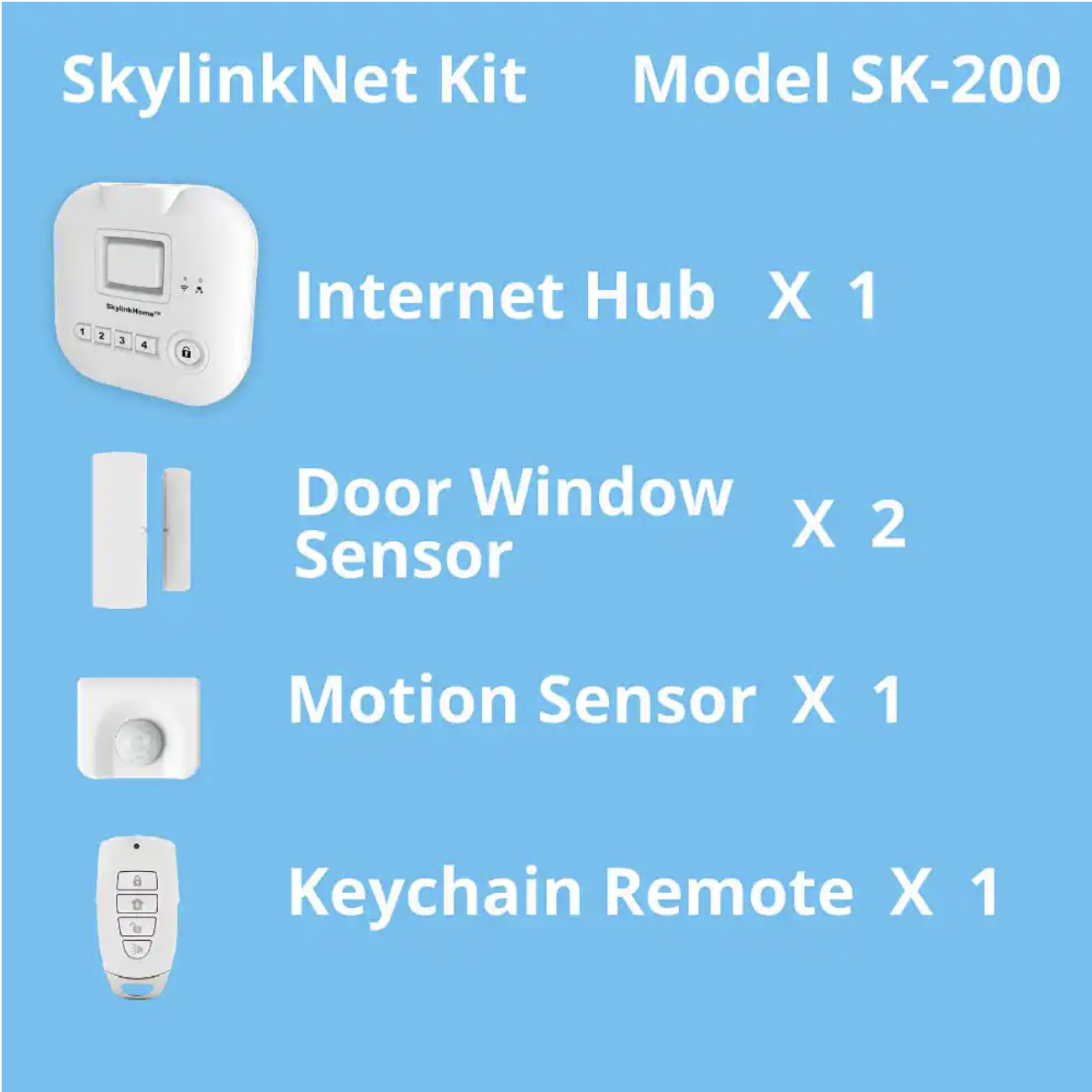 SkyLink Wireless Alarm. Security System Kit - Echo Alexa and IFTTT Compatible