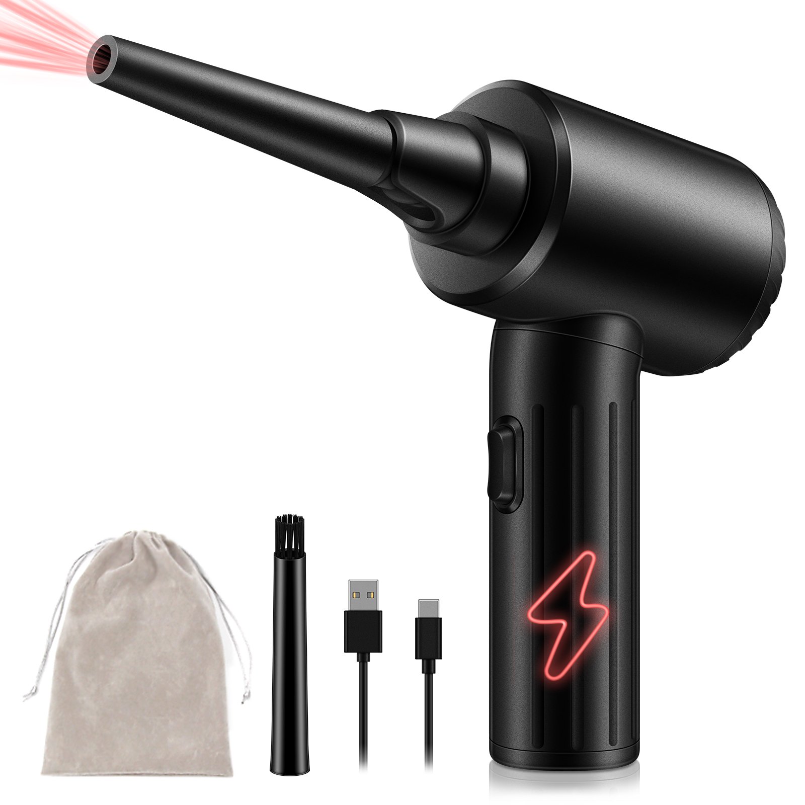 Reesibi R3 Pro 3-Gear to 90000 RPM Powerful Air Duster. Replaces Compressed Air Cans