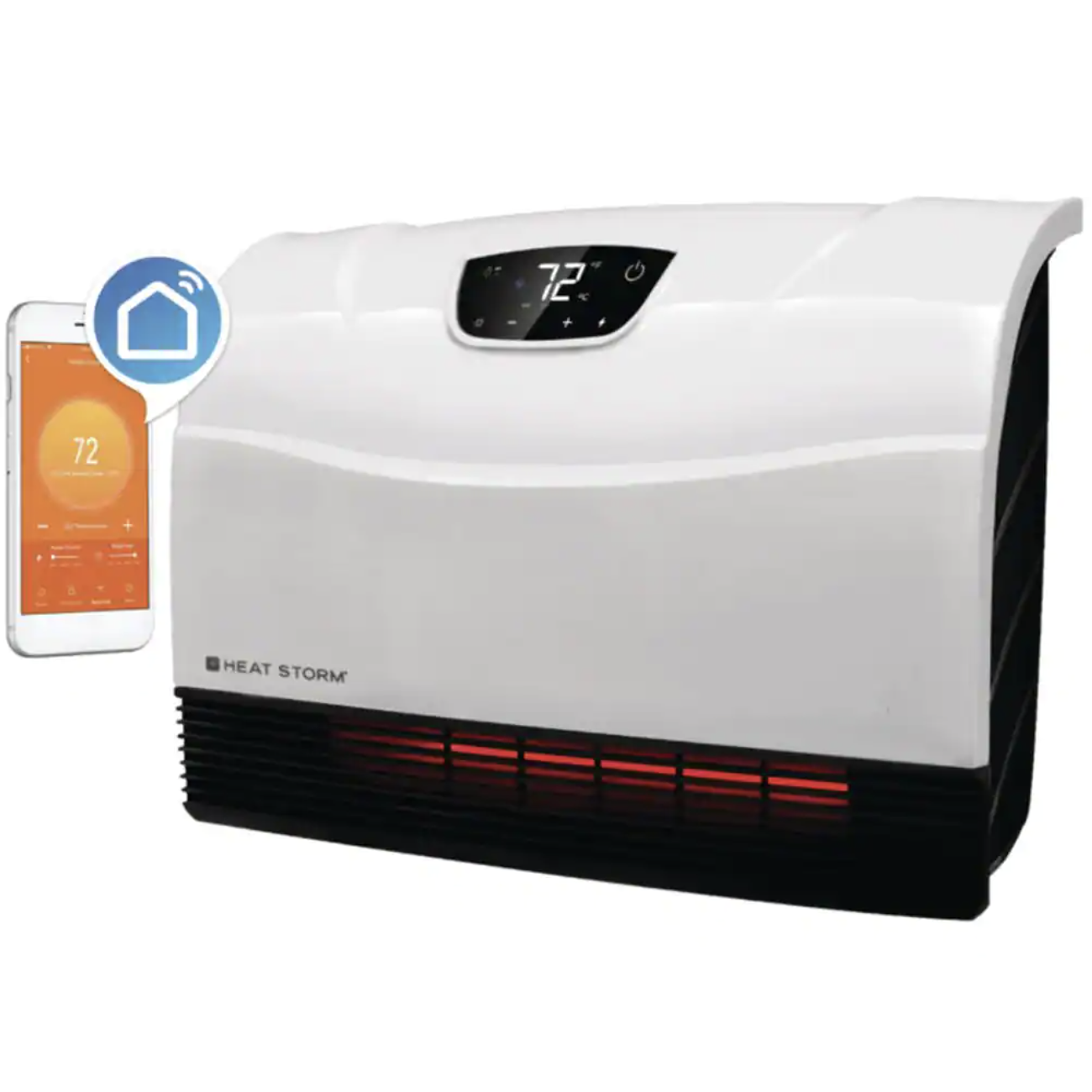 Heat Storm 1.500-Watt Wi-Fi Smart Heater Deluxe Indoor Wall Mount Infrared Heater