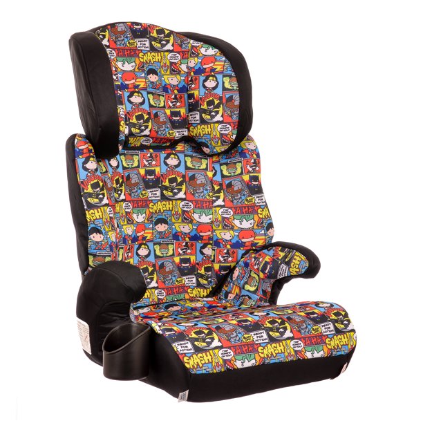 KidsEmbrace High-Back Booster Car Seat. DC Comics Justice League Chibi