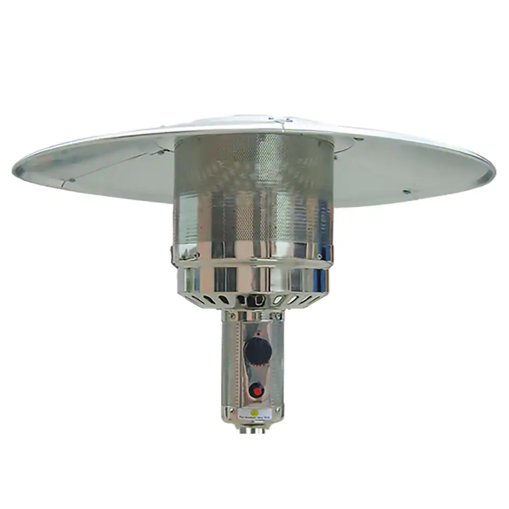 Hanover 7 ft. 48.000 BTU Hammered Bronze Steel Umbrella Propane Gas Patio Heater