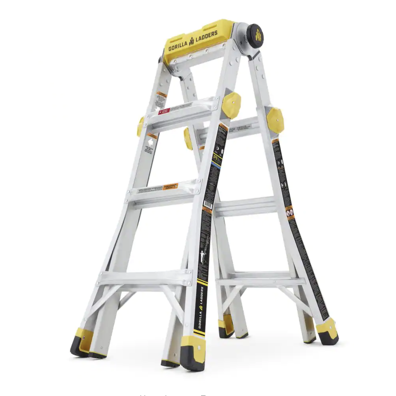 Gorilla Ladders 15 ft. Reach MPXT Aluminum Multi-Position Ladder with Project Top. 375 lbs. Load Capacity