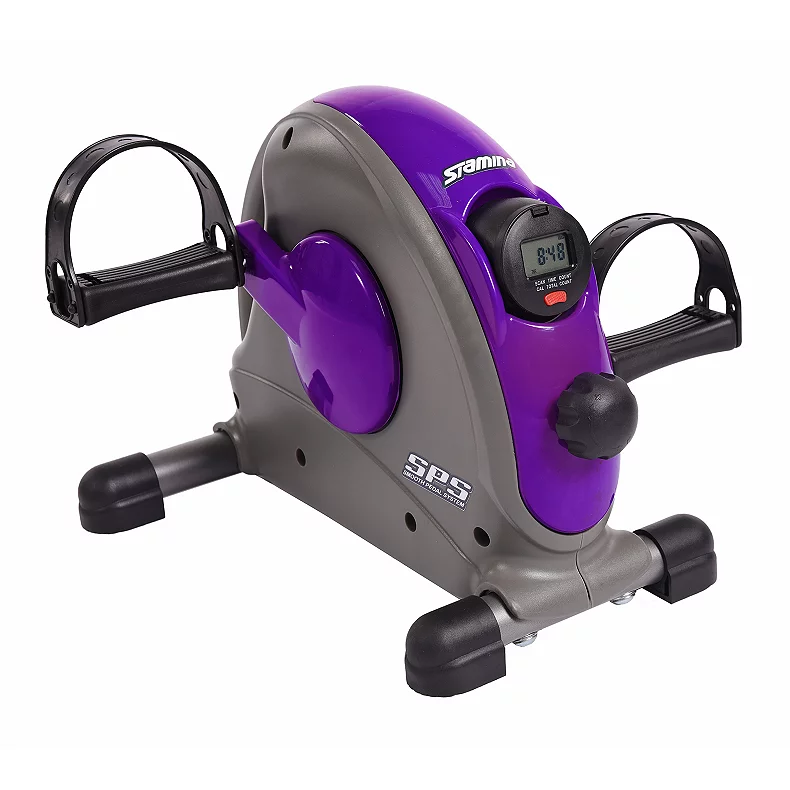 Stamina Mini Exercise Bike with Smooth Pedal System. Purple