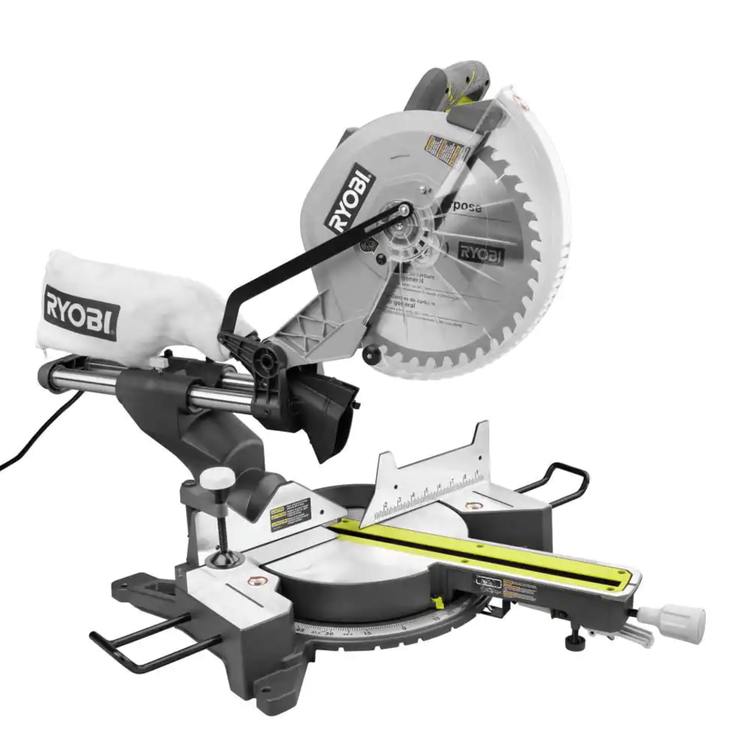 Ryobi 12 In. Sliding Compound Miter Saw With LED. TSS121