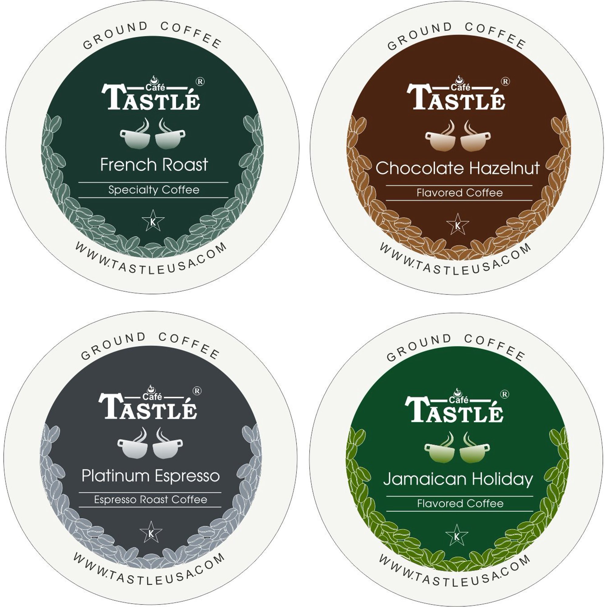 Caf  Tastl  Single Serve Flavored Coffee Variety Pack. 48 Count