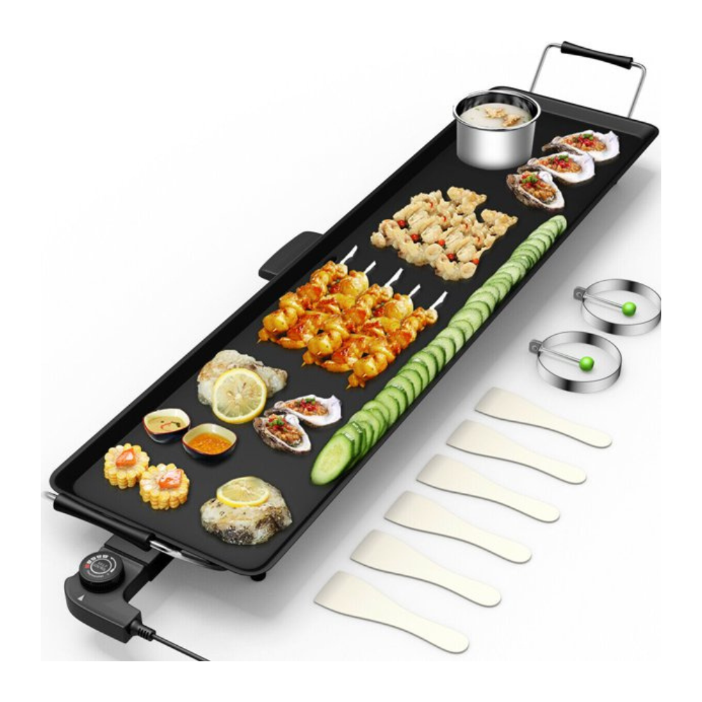 Costway Electric Teppanyaki Table Top Grill Griddle BBQ Barbecue Nonstick Camping