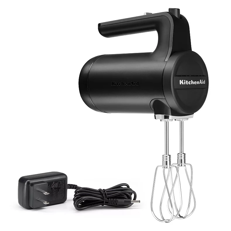 KitchenAid Cordless 7 Speed Hand Mixer - KHMB732. Black Matte