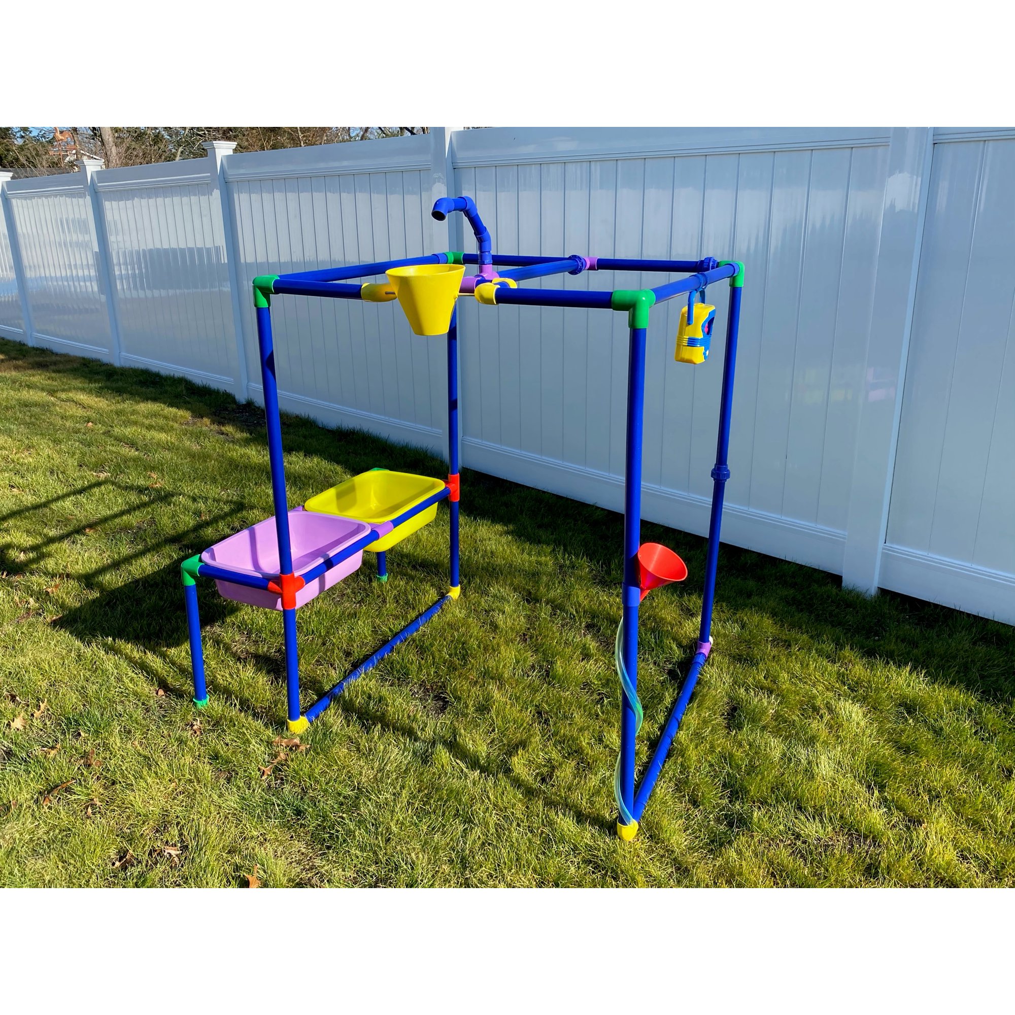 Buckets of Fun 6-In-1 Backyard Waterpark with Sprayer. Automatic Dump Bucket. Water Tables and More