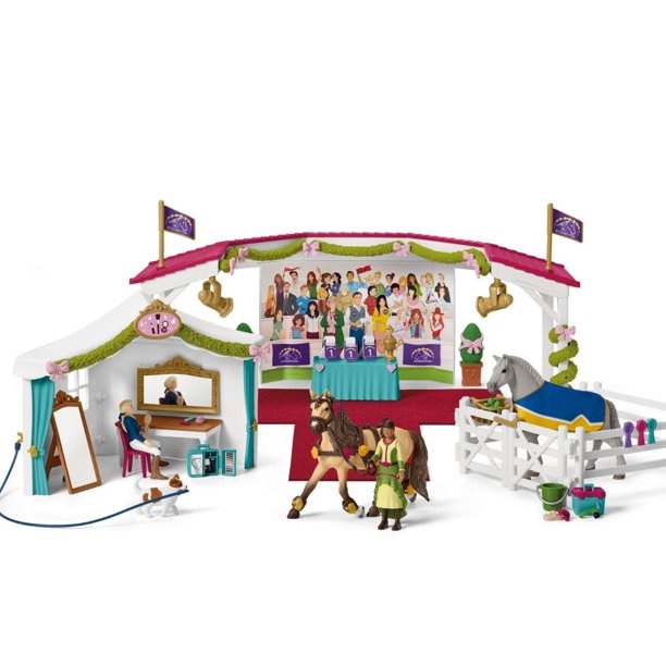 Schleich Horse Club. Horse Toys For Girls And Boys. 100+-Piece Playset. Big Horse Show With Dressing Tent