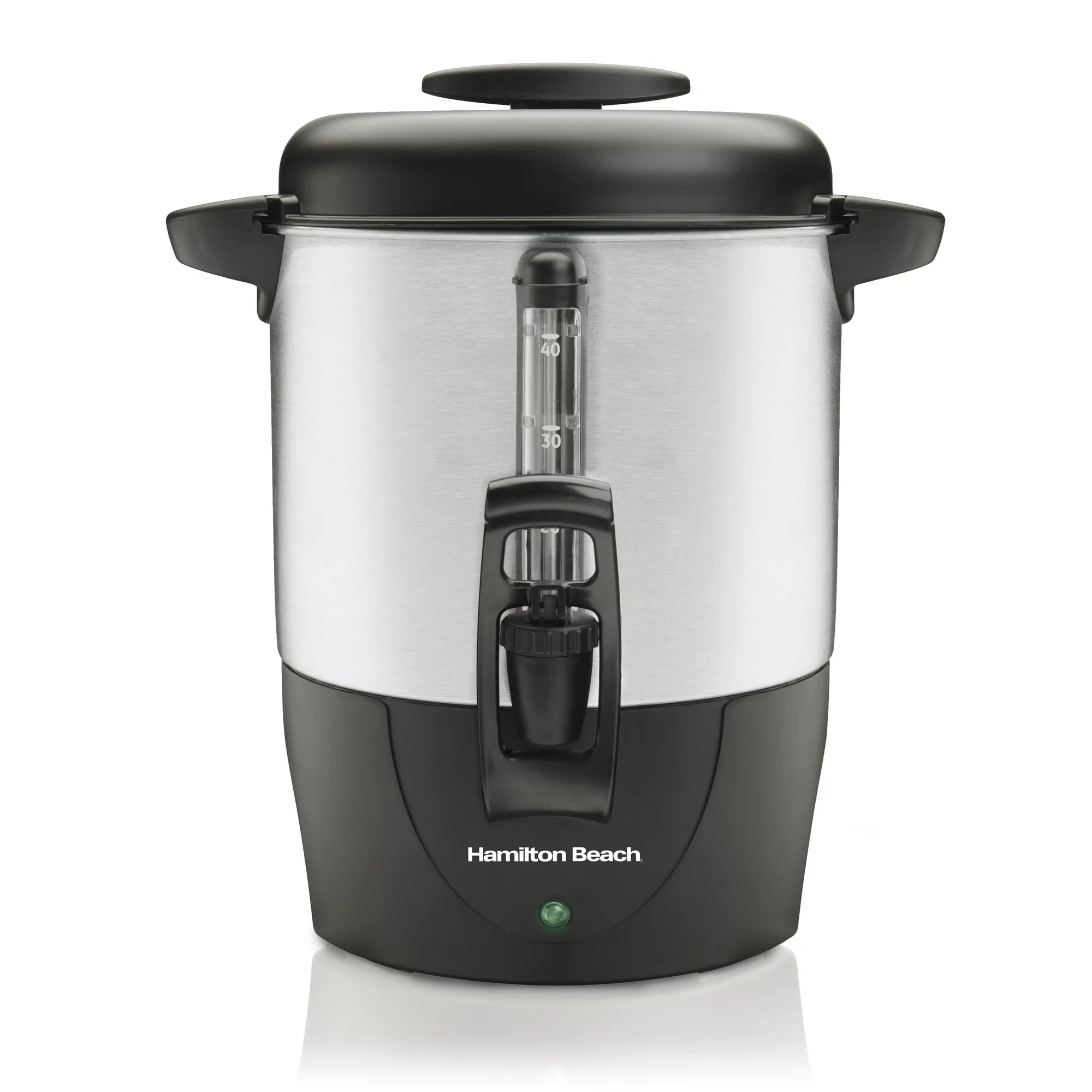 Hamilton Beach 40514R 40-Cup Coffee Urn and Dispenser. Silver & Black