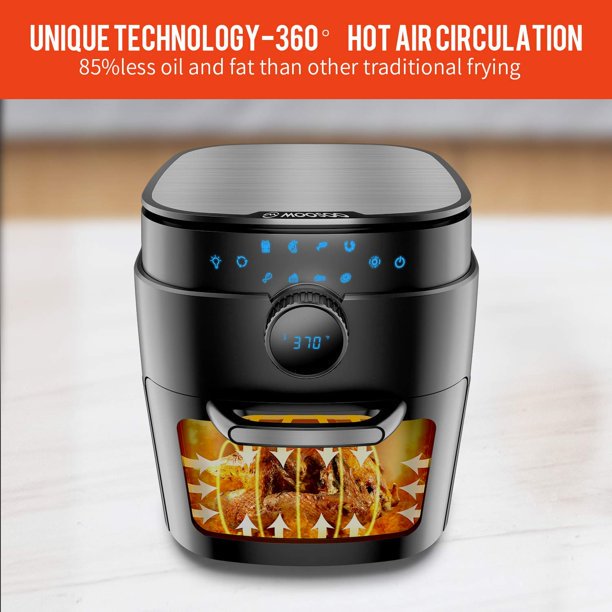 Moosoo Air Fryer Oven with 12.7Qt. 8 Preset Modes. Digital Display. Easily Clean. MA50