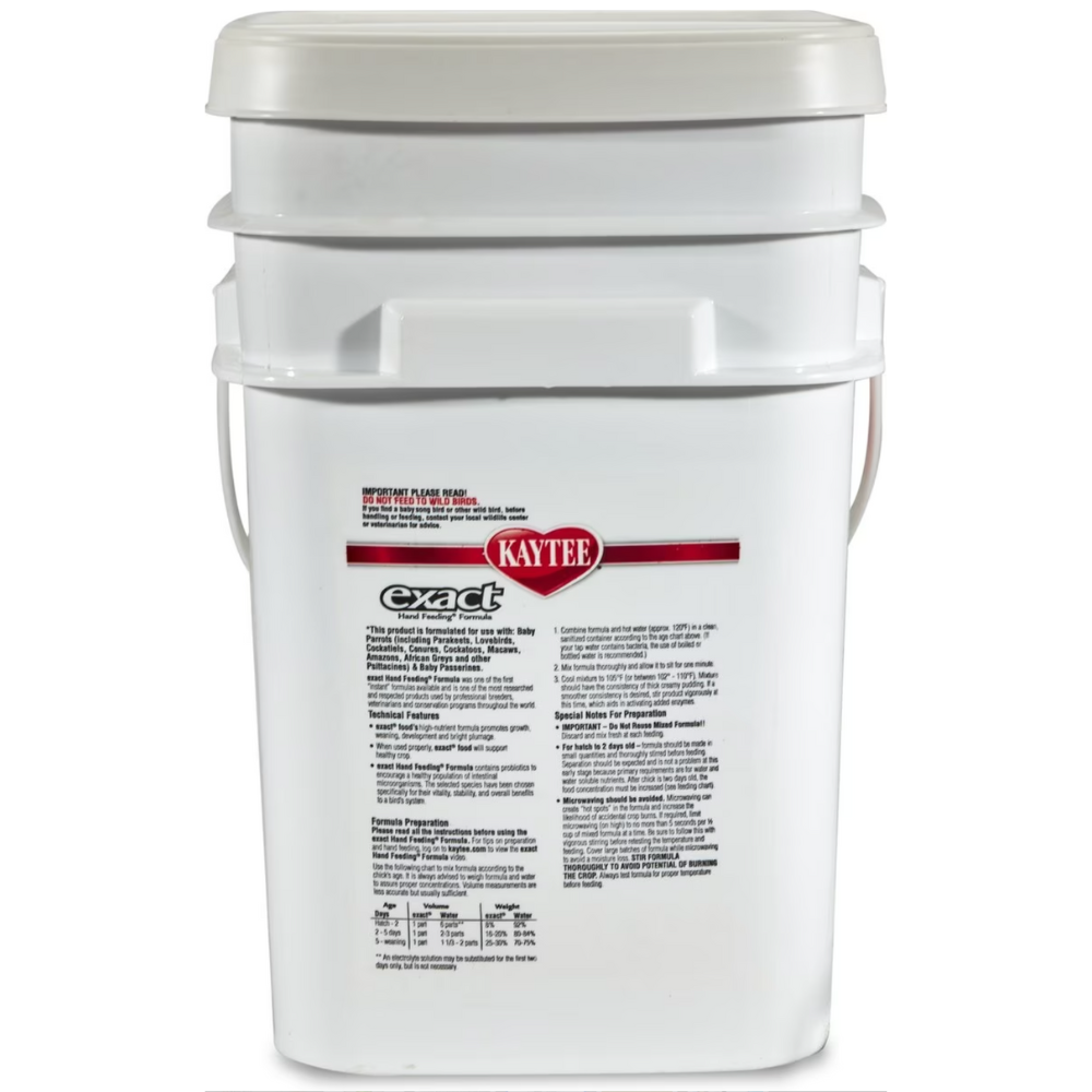 Kaytee Exact Handfeeding Baby Bird Food. 22-lb pail