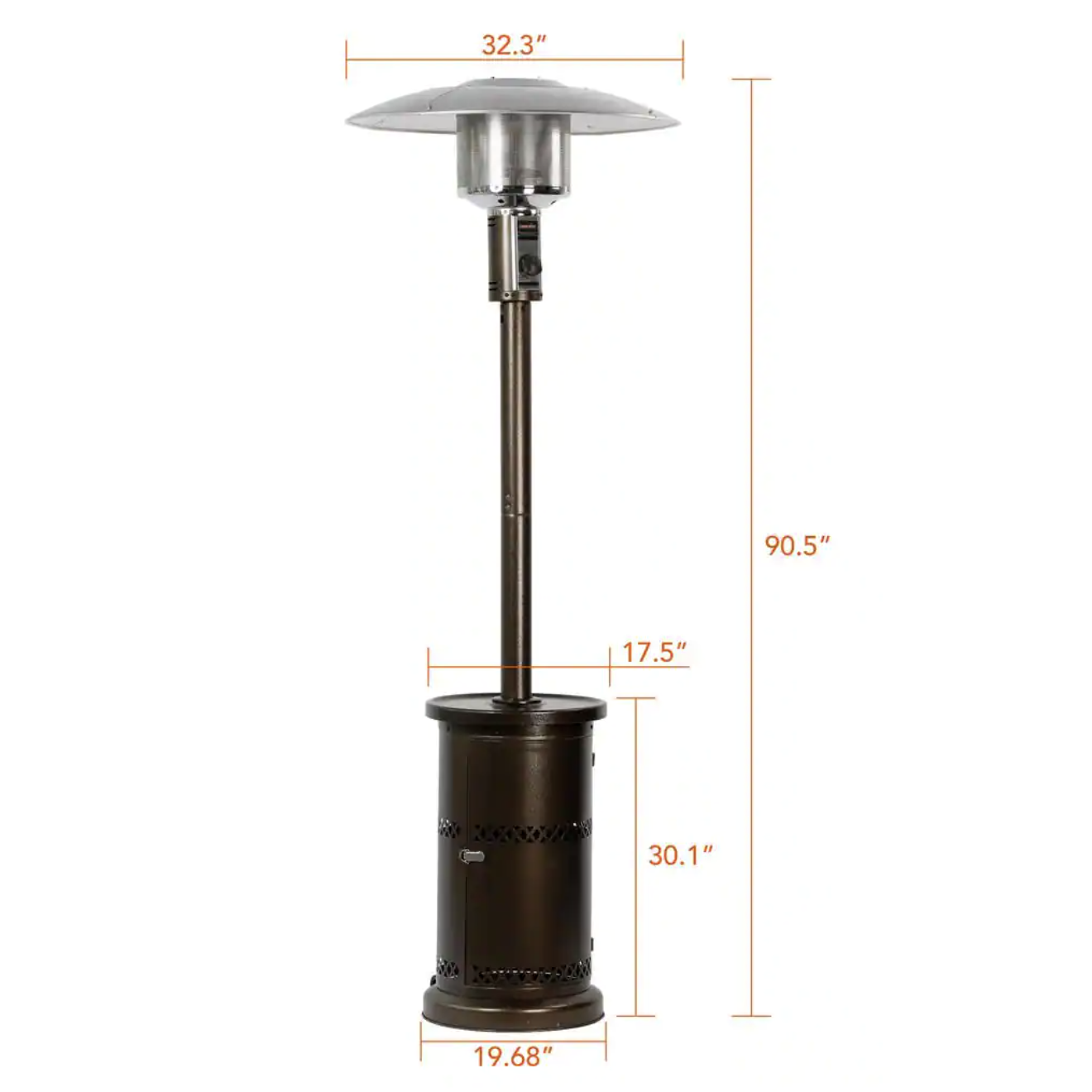 HeatMaxx 48.000 BTU-s Patio Heater. Outdoors Gas Patio Heaters Floor Standing Patio Heater