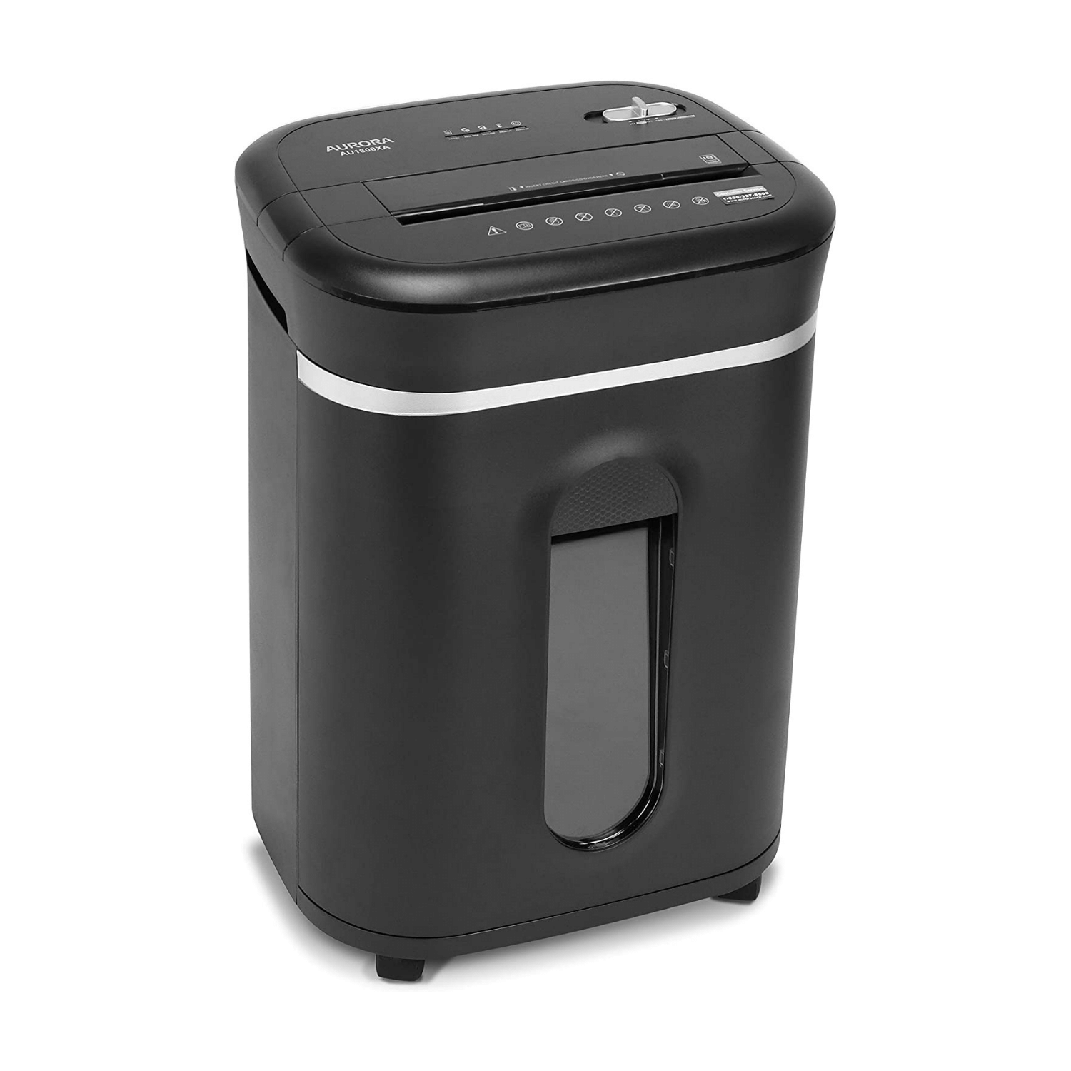 Aurora Anti-Jam 18-Sheet Crosscut Paper/CD And Credit Card Shredder