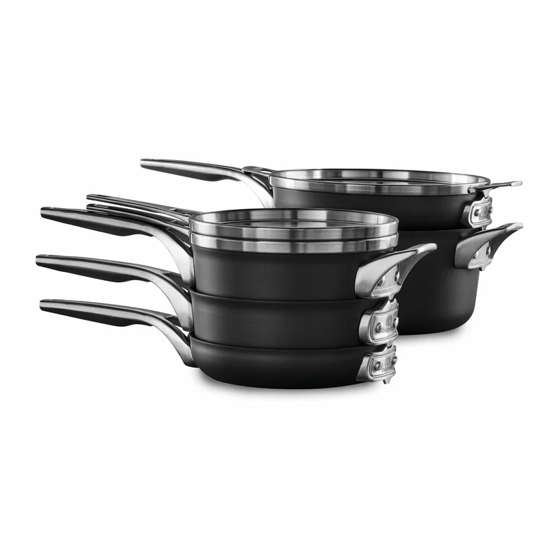 Calphalon Premier Space Saving Hard Anodized Nonstick 8 Piece Cookware Set