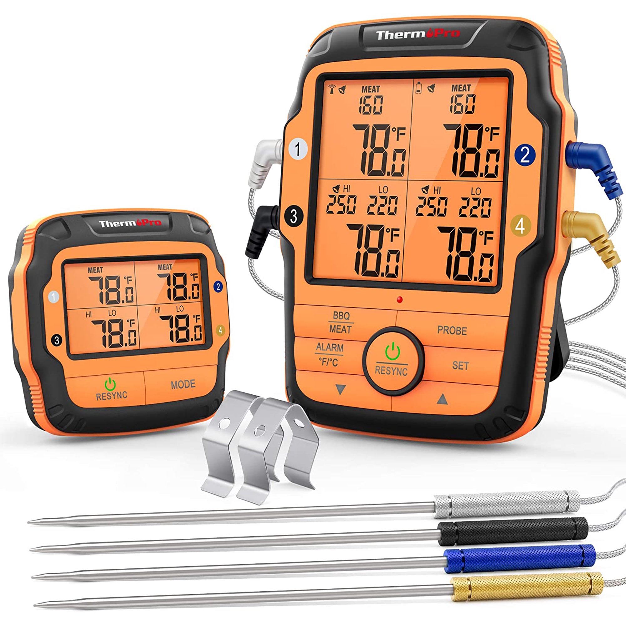 ThermoPro TP27 500FT Long Range Wireless Meat Thermometer for Grilling and Smoking