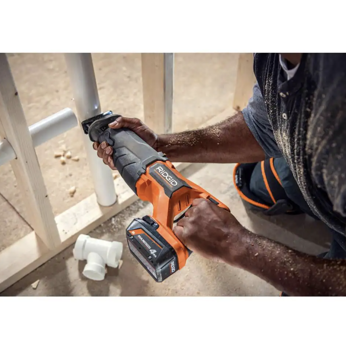 Ridgid R92164SBN 18V Brushless Cordless 3-Tool Combo Kit with Reciprocating Saw. Multi-Tool. and 7-1/4 in. Circular Saw. Tools Only