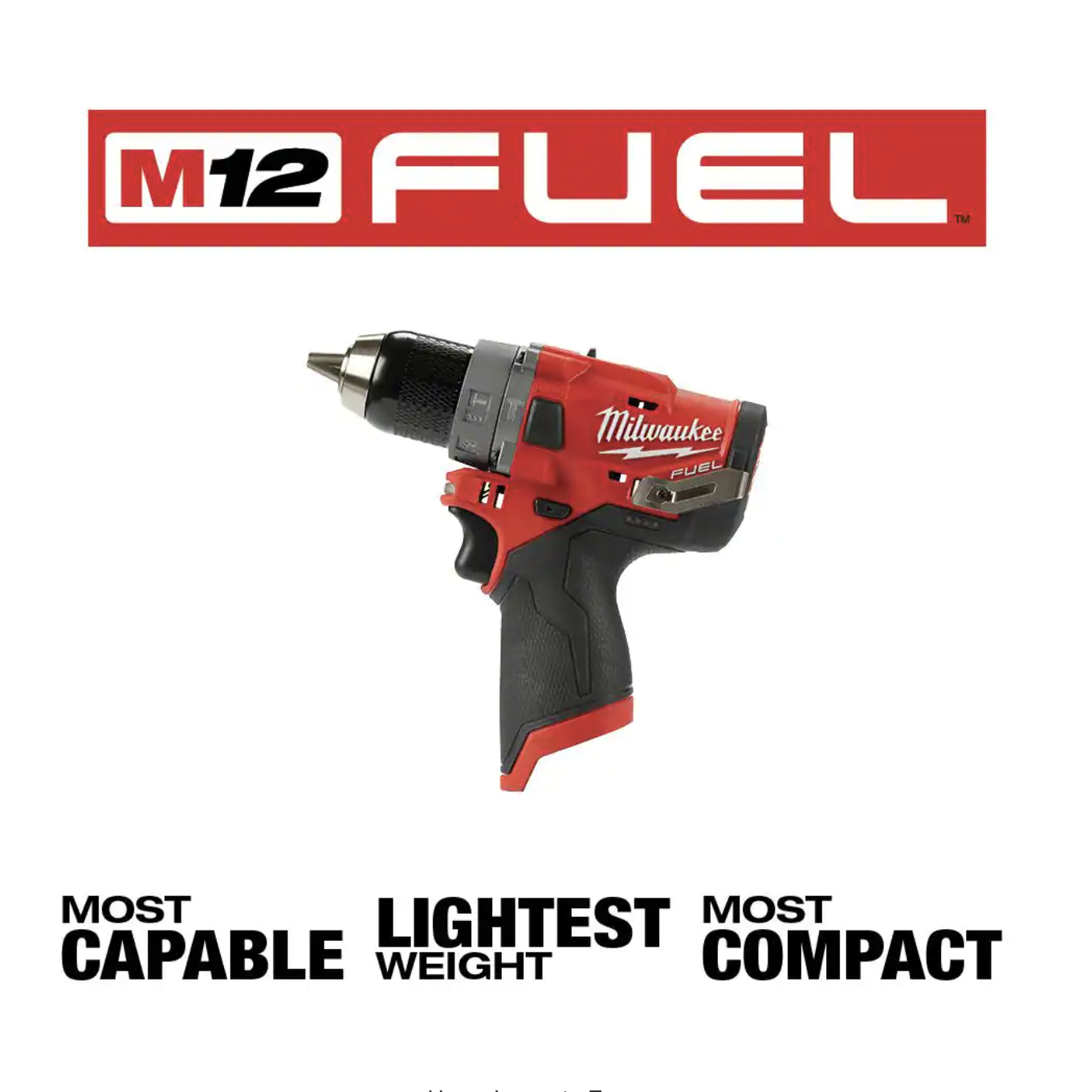 Milwaukee M12 FUEL 12V Lithium-Ion Brushless Cordless 1/2 in. Hammer Drill (Tool-Only)