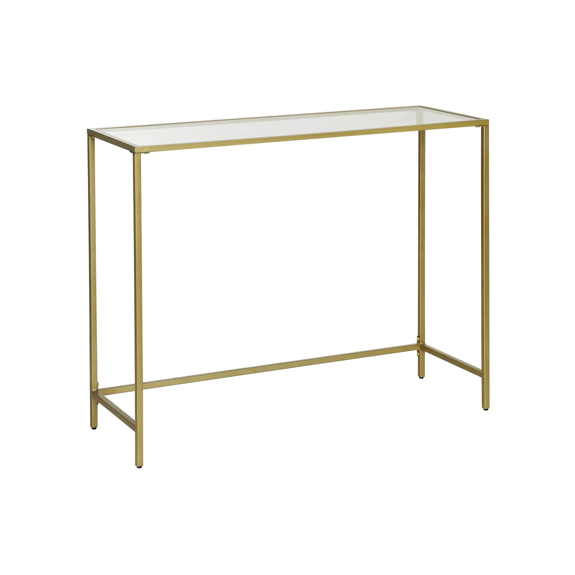 Vasagle Console Table. Gold Tempered Glass Sofa Table. Modern Entryway Living Room Table