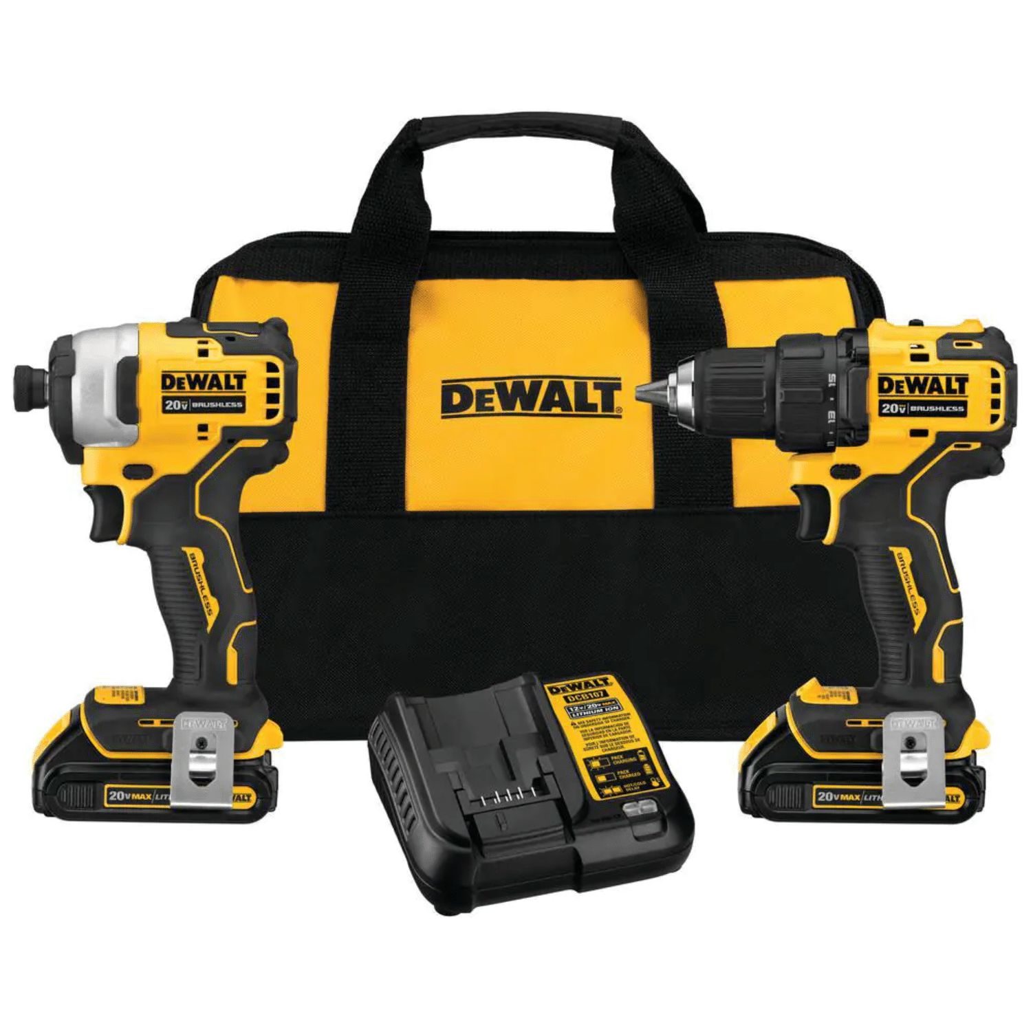 Dewalt ATOMIC 20-Volt MAX Cordless Brushless Compact Drill/Impact Combo Kit. DCK278C2