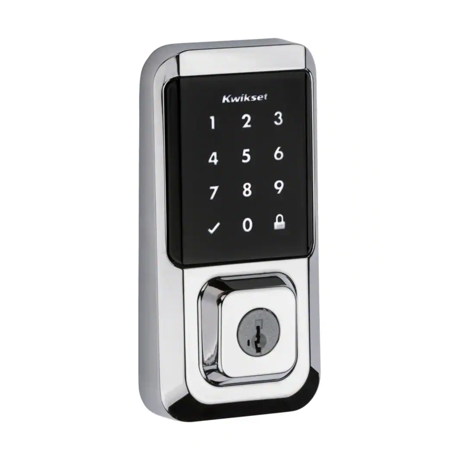 Kwikset Halo Polished Chrome Touchscreen Wi-Fi Keypad Electronic Single-Cylinder Smart Lock