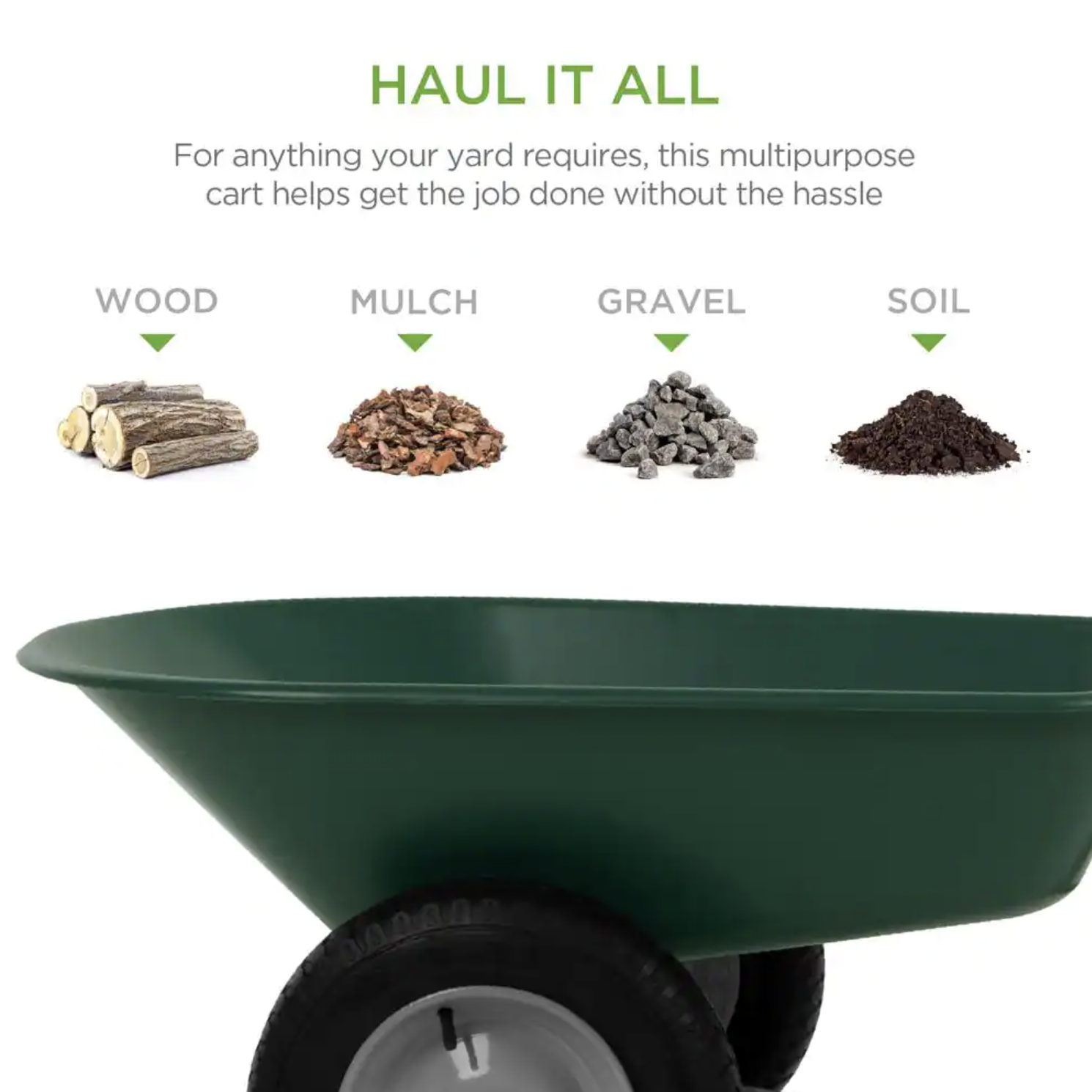 Best Choice Products 5 Cu. Ft. Plastic Wheelbarrow