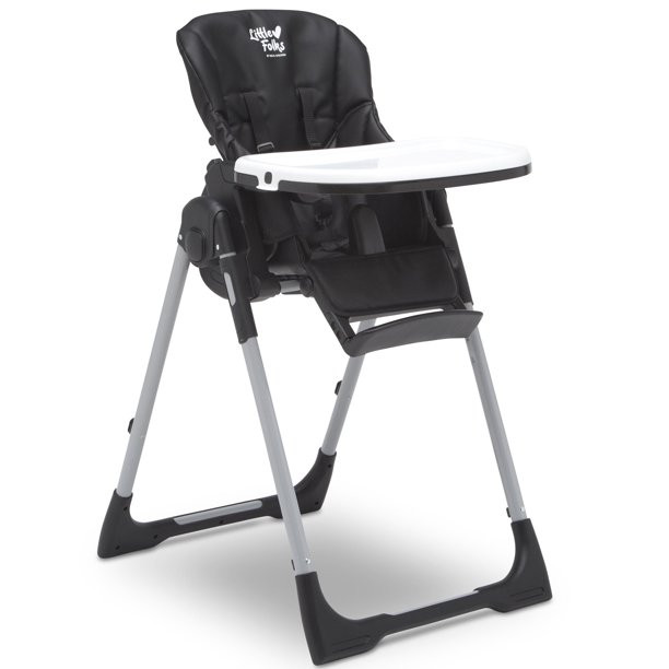 Little Folks by Delta Children Convertible 2-In-1 Evolve High Chair For Babies And Toddlers. Black