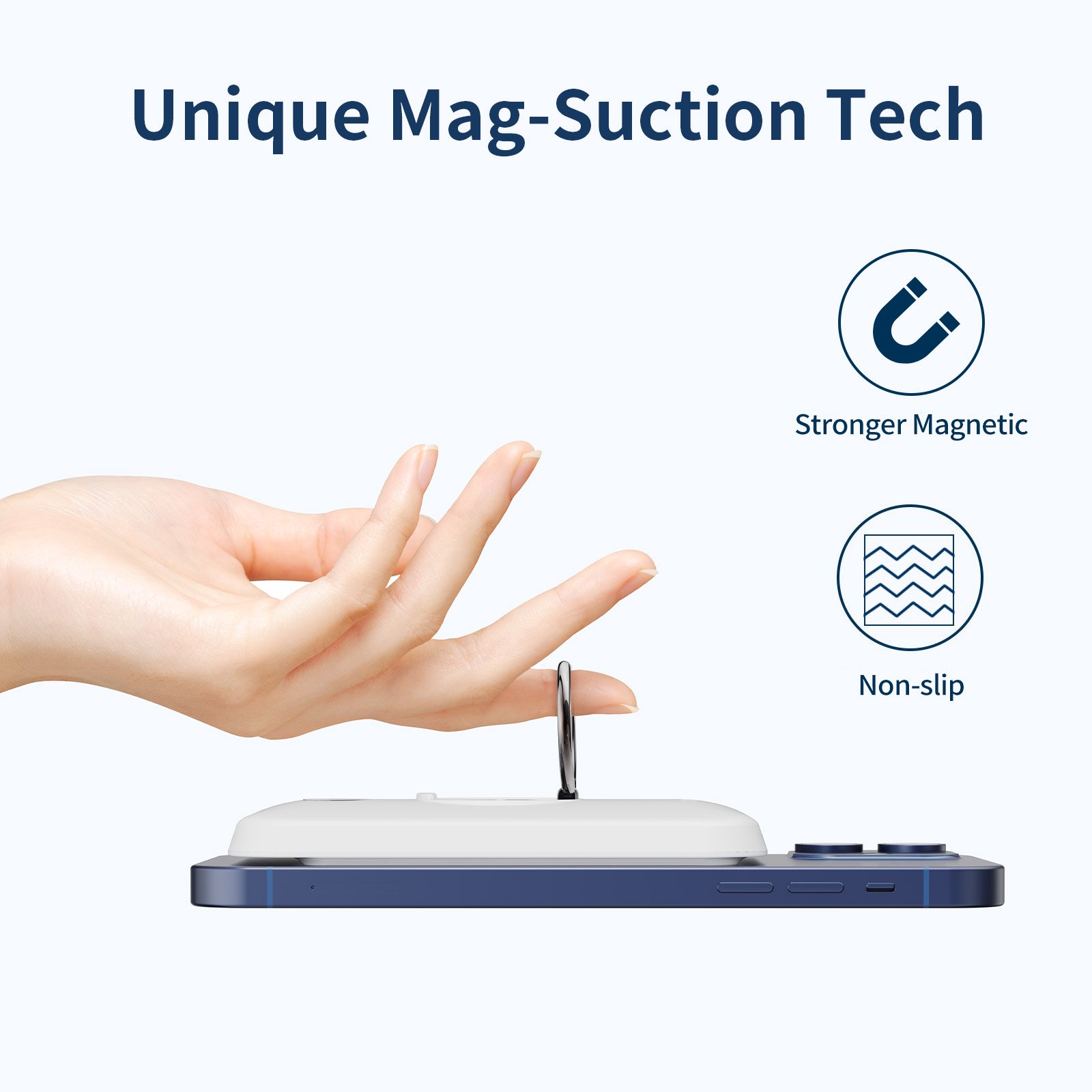 iWALK Magnetic Wireless Charger Power Bank 6000mAh. Compatible with New iphone 14/14 Plus. iphone 14 Series. White