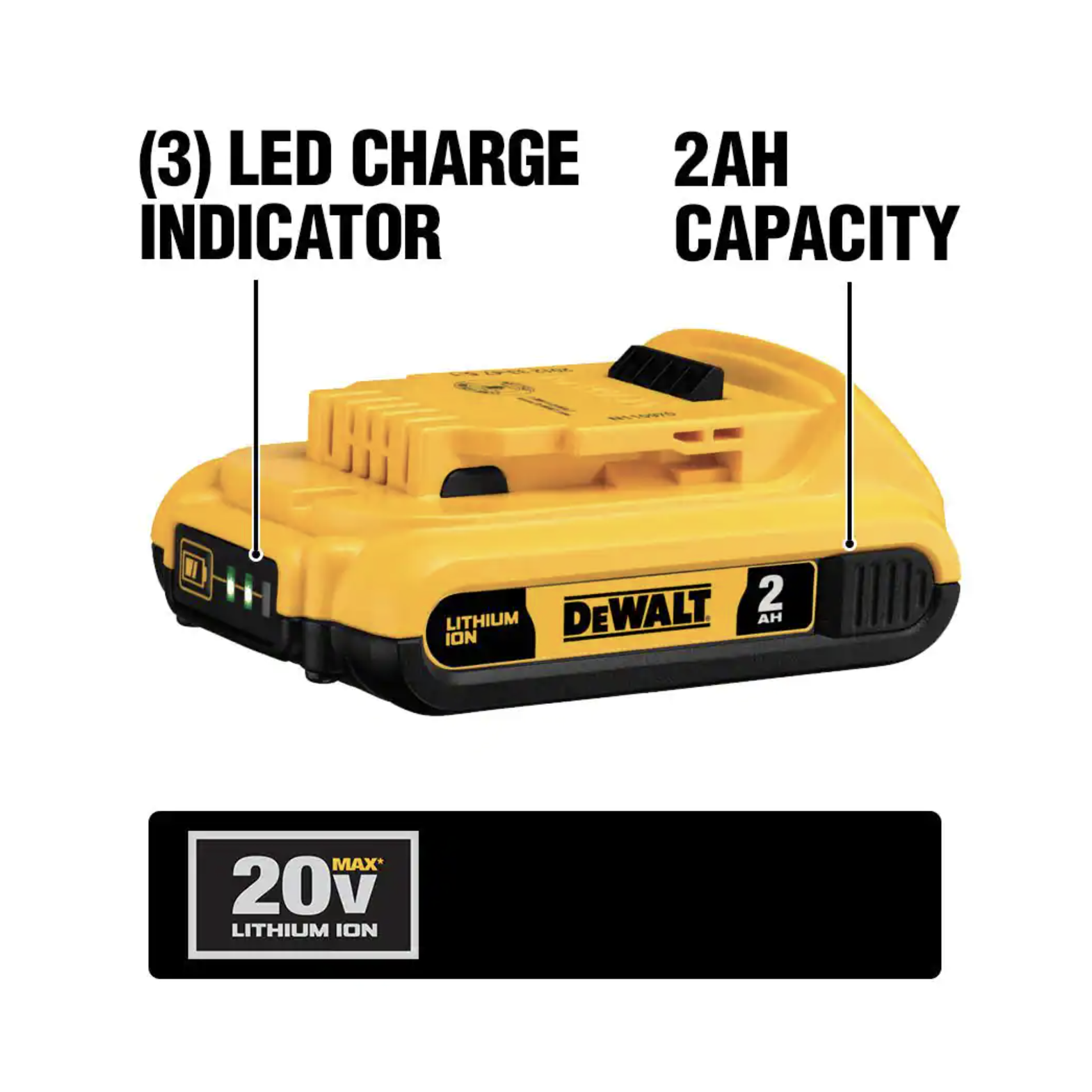 Dewalt 20-Volt MAX XR Premium Lithium-Ion 6.0 Ah Battery. 20-Volt MAX XR 4.0 Ah Battery & 20-Volt MAX 2.0 Ah Battery (DCB346-3)