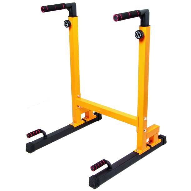 BalanceFrom Multi-Function Dip Stand Dip Station Dip Bar. 500-Pound Capacity. Yellow