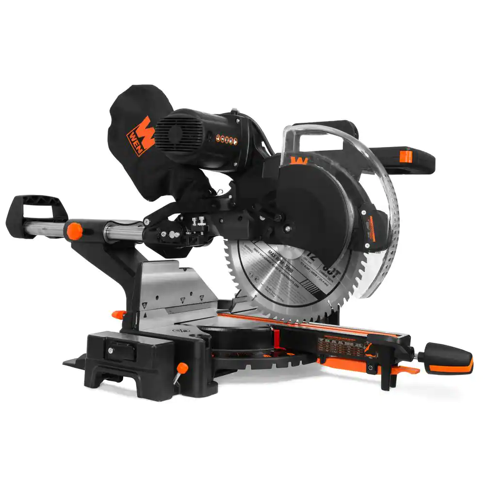 Wen 12 in. 15 Amp Dual Bevel Sliding Compound Miter Saw With Laser