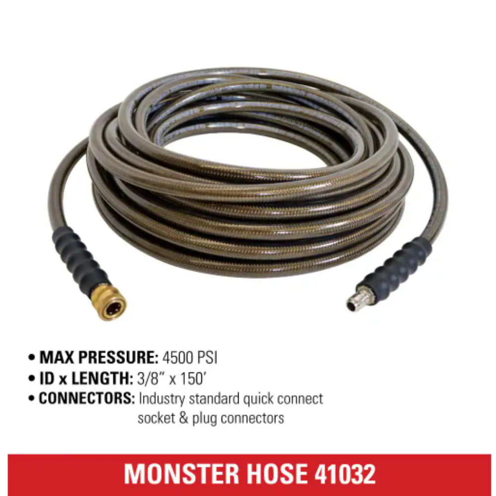 Simpson Monster Hose 3/8 in. x 150 ft. Replacement/Extension Hose with QC Connections for 4500 PSI Cold Water Pressure Washers