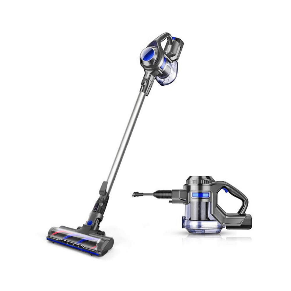 Moosoo Cordless Vacuum 4-In-1 Lightweight Stick Vacuum Cleaner. Blue (XL-618A)