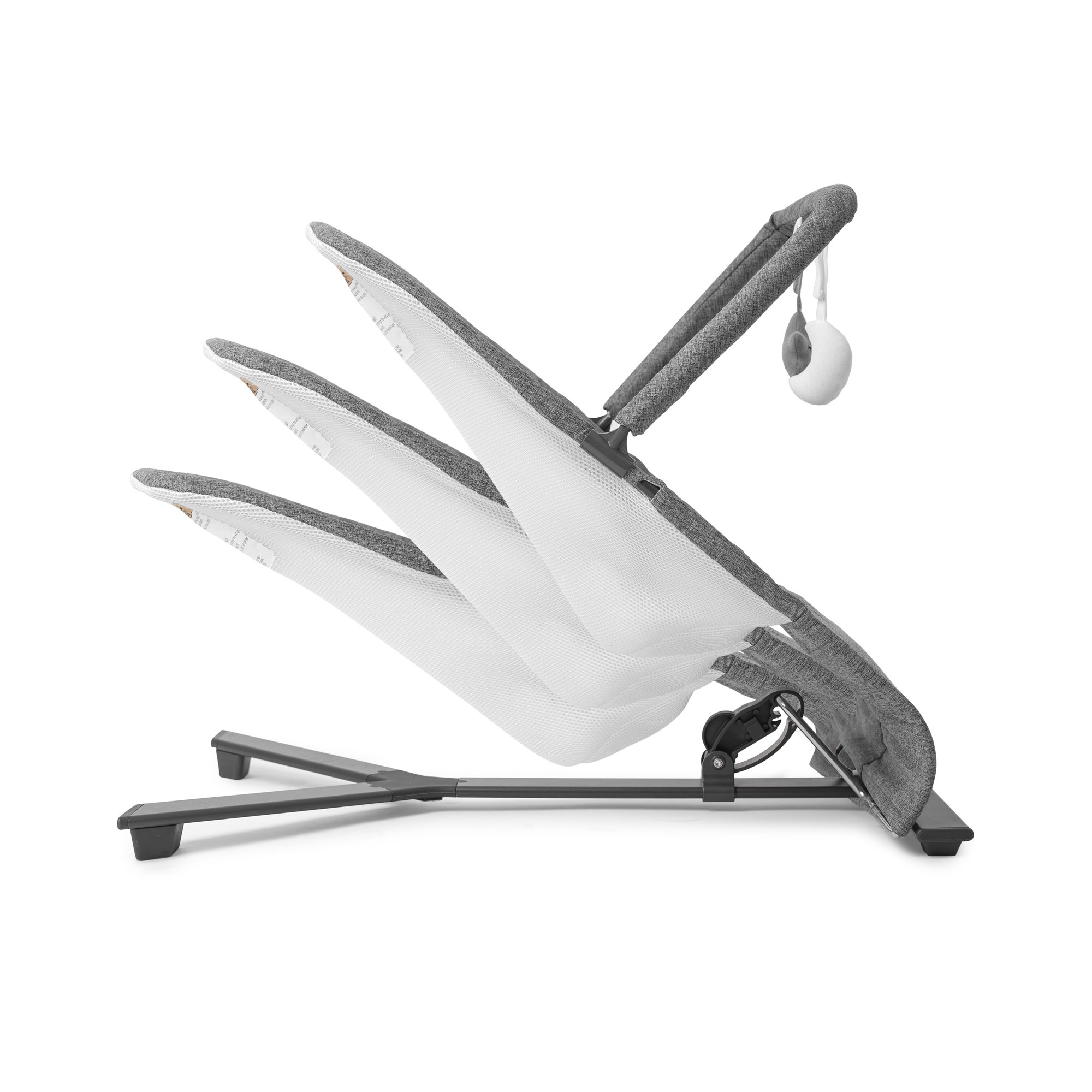 Baby Delight Go With Me Alpine - Deluxe Portable Bouncer in Charcoal Tweed