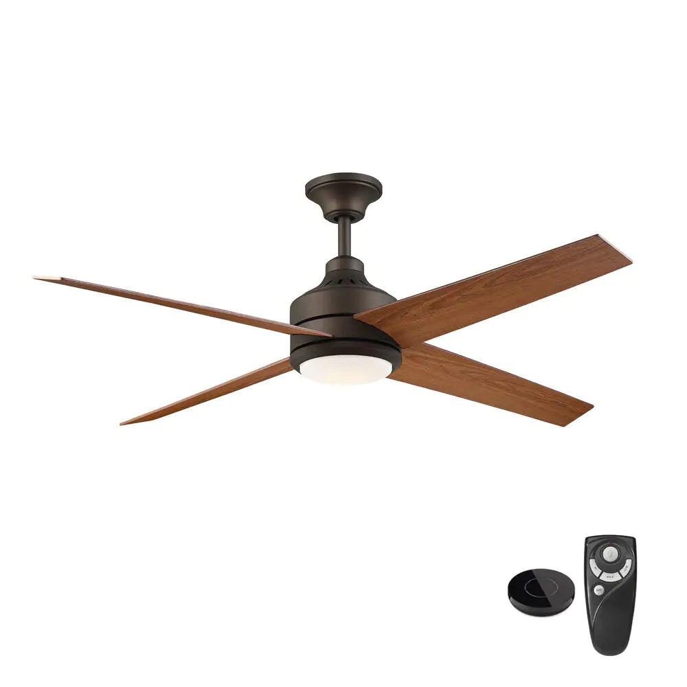 Home Decorators Collection Mercer 56 in. Integrated LED Indoor Oil Rubbed Bronze Ceiling Fan