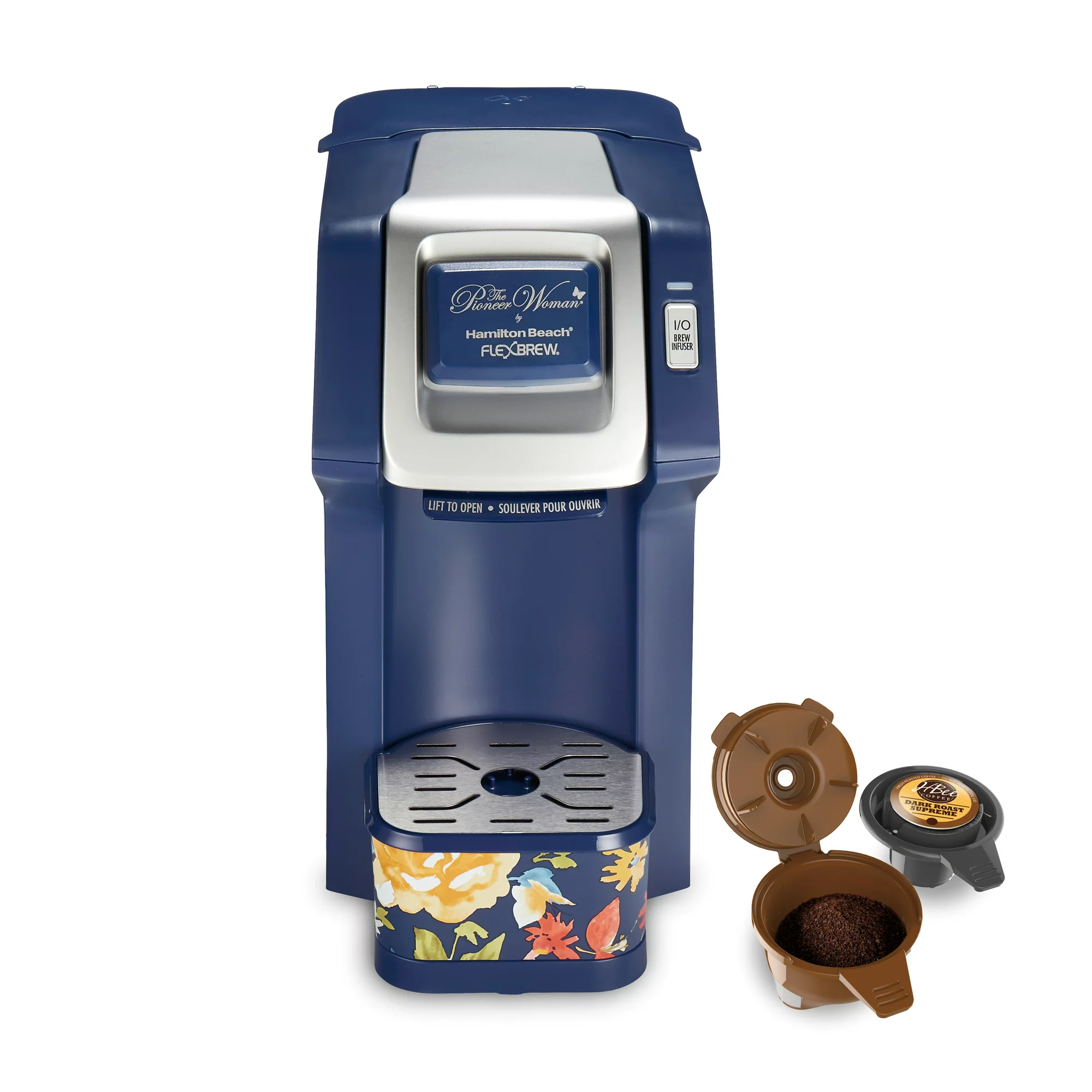 The Pioneer Woman FlexBrew Single-Serve Coffee Maker. Blue Fiona Floral