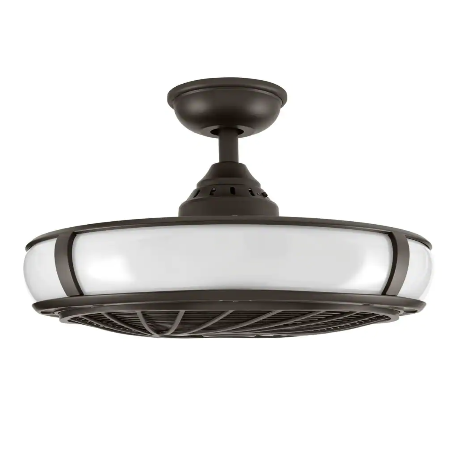 Home Decorators Collection Tuilene 21 in. Integrated LED Espresso Bronze Ceiling Fan with Light and Remote Control (AK83-EB)