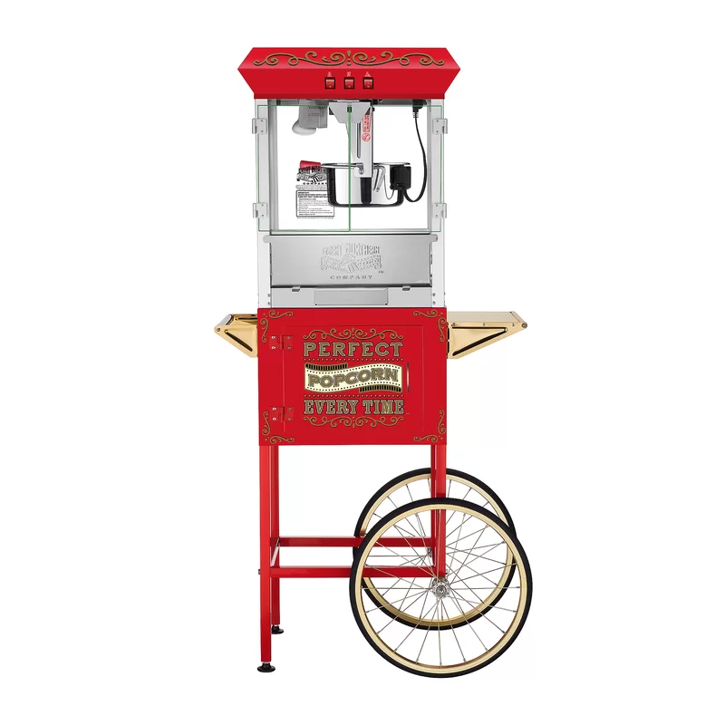 Great Northern Popcorn 10 Oz. Kettle Popcorn Machine With Cart. Red (Part number: D630219)