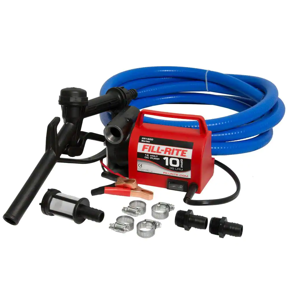 Fill-Rite 12-Volt 1/5 HP 10 GPM Portable Fuel Transfer Pump With Standard Accessories