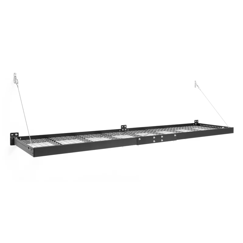 NewAge Products Pro Series Wall Mounted Steel Shelves. Black. 33″ H x 96″ W x 24″ D