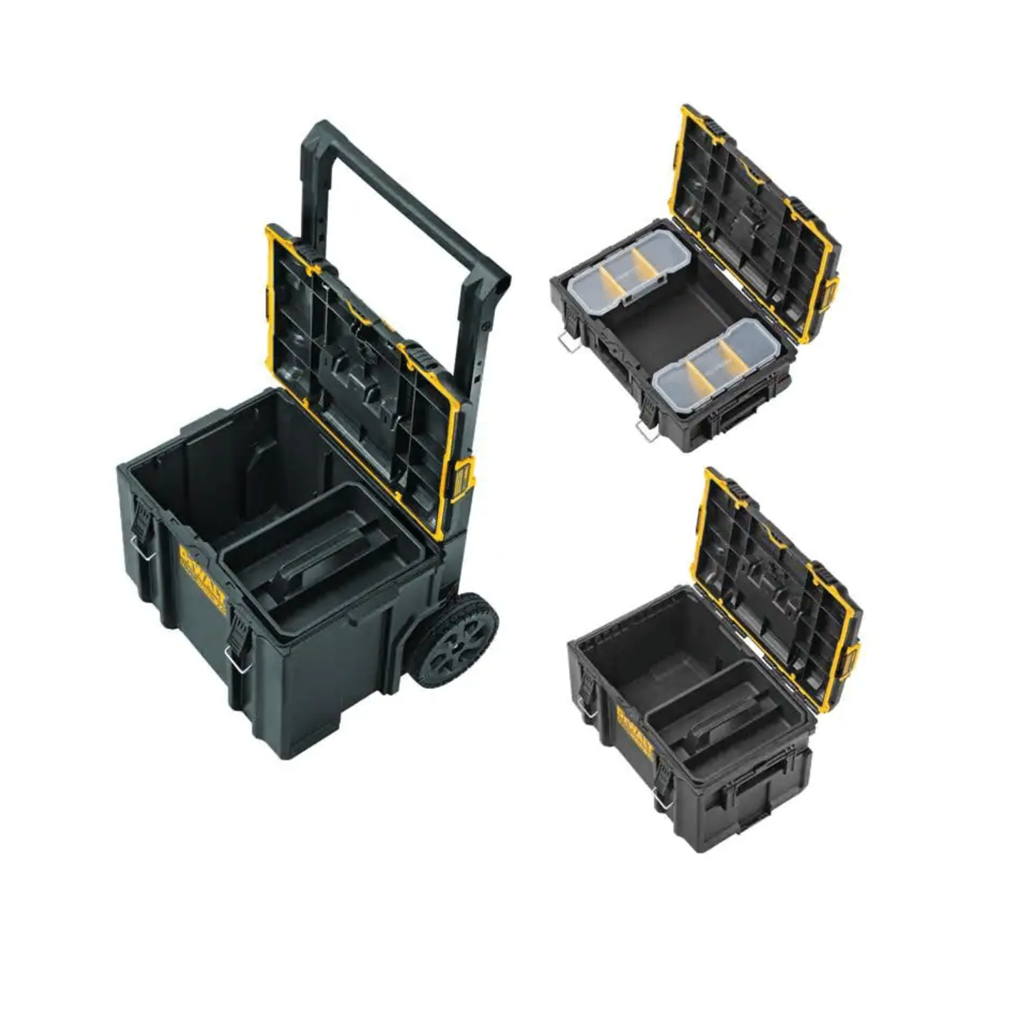 Dewalt ToughSystem 2.0 Small Tool Box with Bonus 22 in. Medium Tool Box & 24 in. Mobile Tool Box. 3-Piece Set Dwst08165w00450