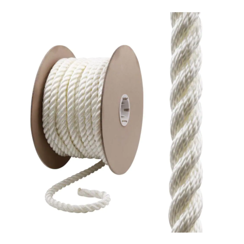 Everbilt 3/4 in. x 150 ft. Nylon Twist Rope. White