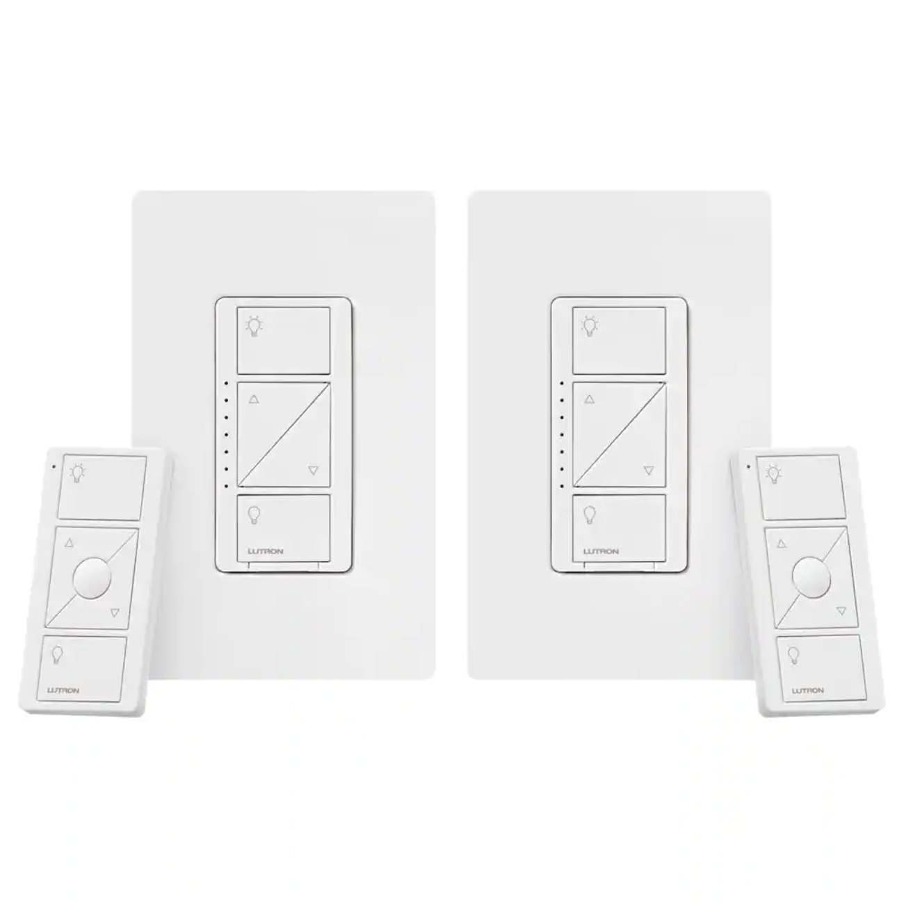Lutron Caseta Wireless Smart Lighting Dimmer Switch and Remote Kit for Wall and Ceiling Lights (2-Pack)