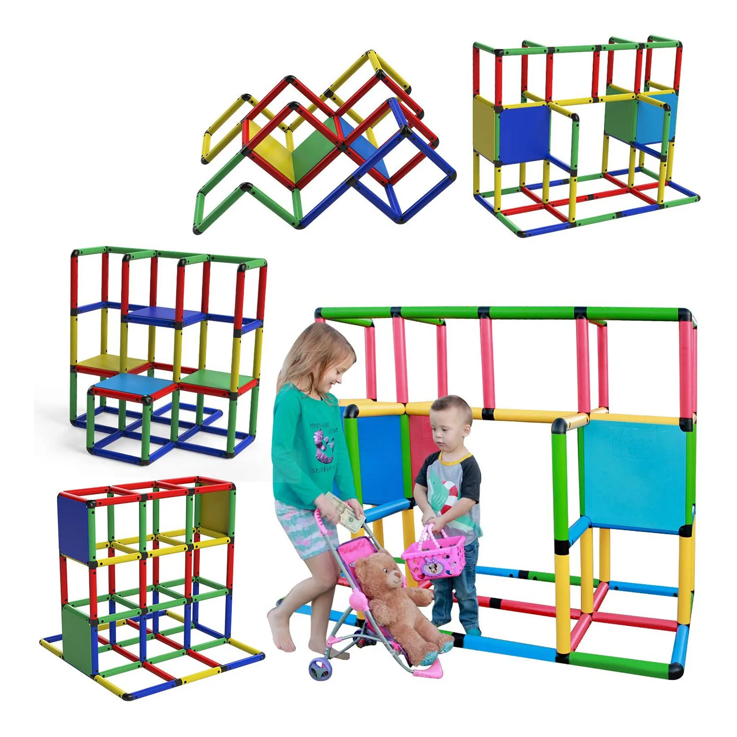 Funphix Jumbo Construction Kids Toy Set Jungle Gym Play Structure. 316 Piece