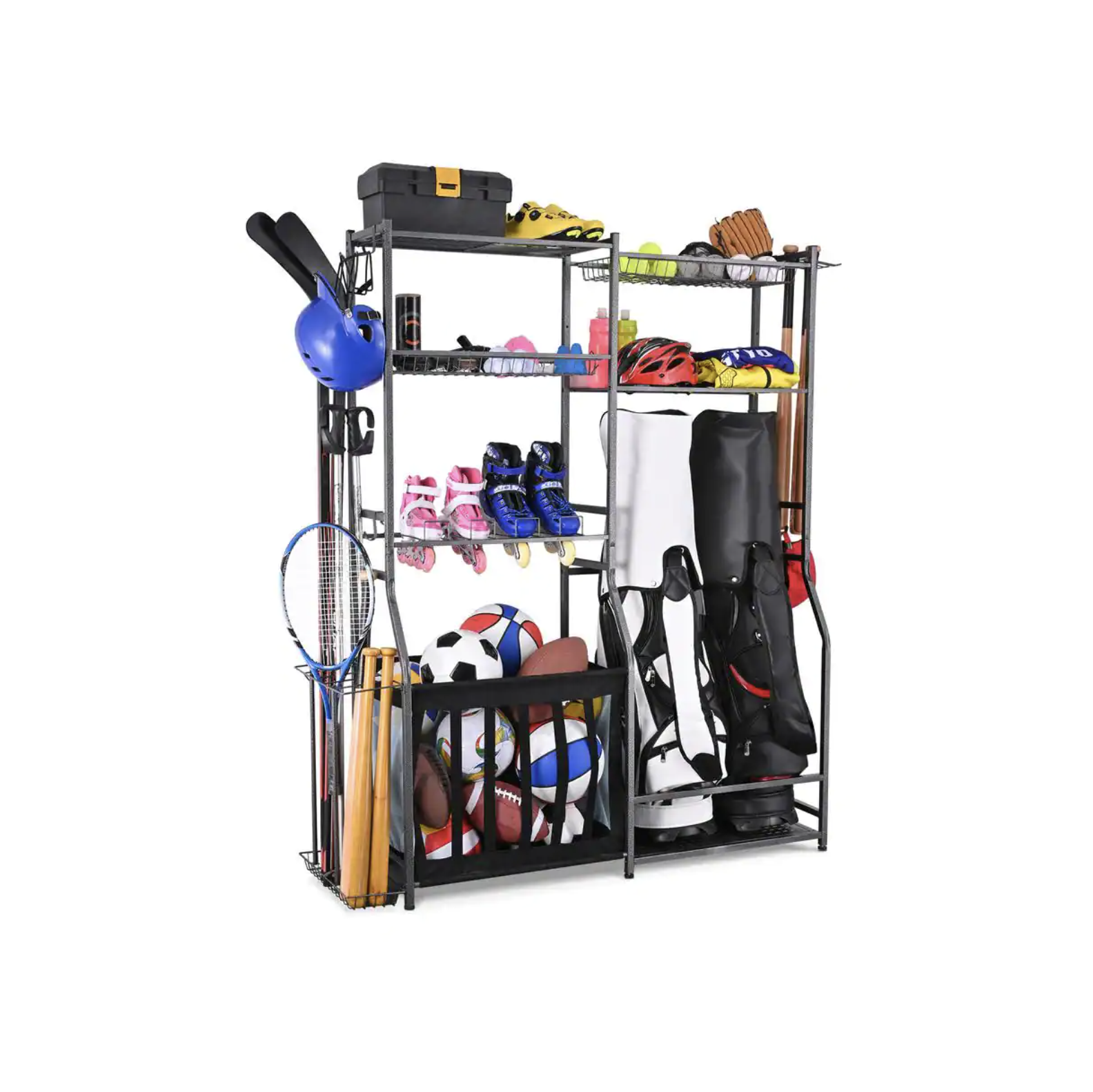 Ltmate 265 lbs. Weight Capacity Sports Organizers Rack For Garage Storage
