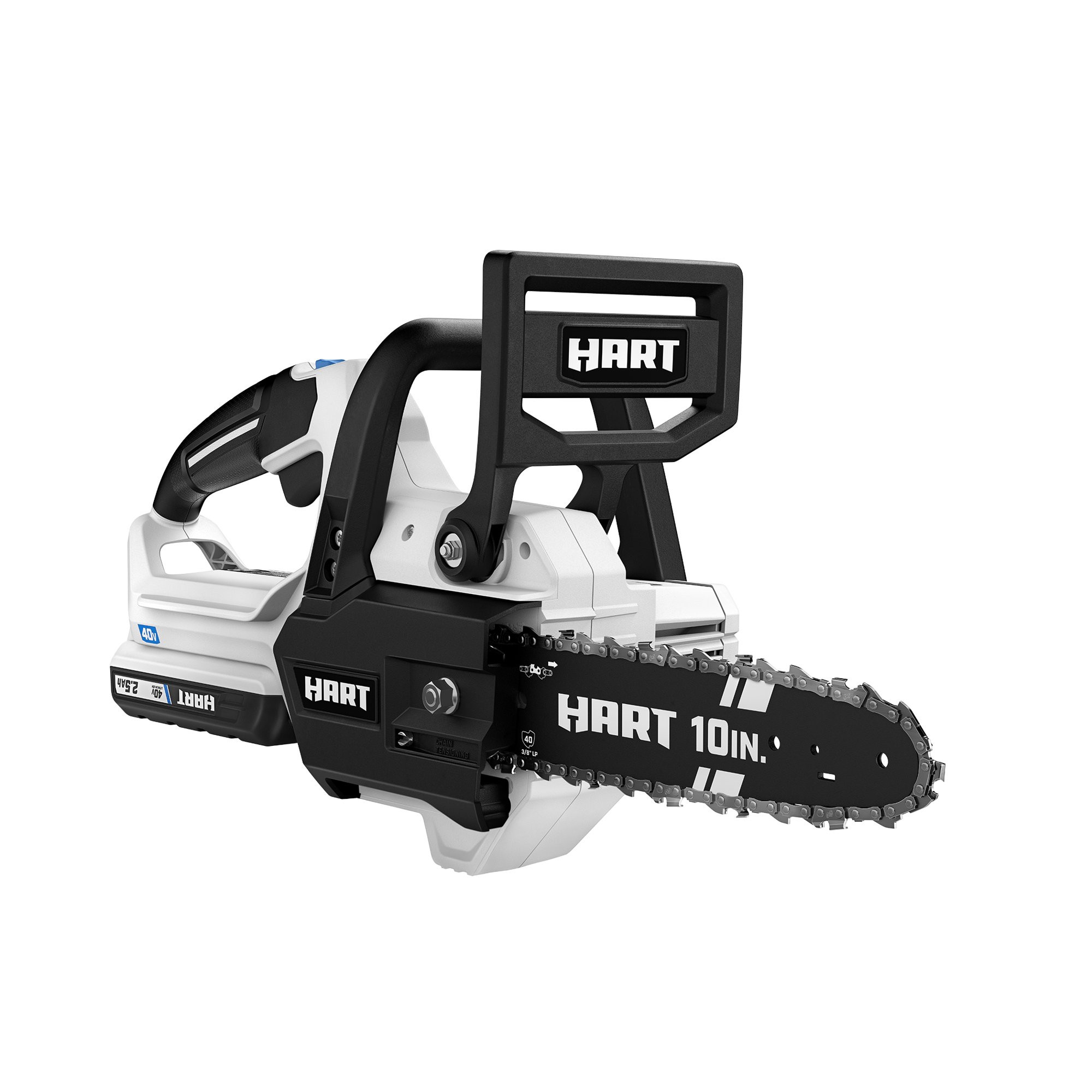 Hart 40-Volt Cordless 10-Inch Chainsaw. with (1) 2.5 Ah Lithium-Ion Battery